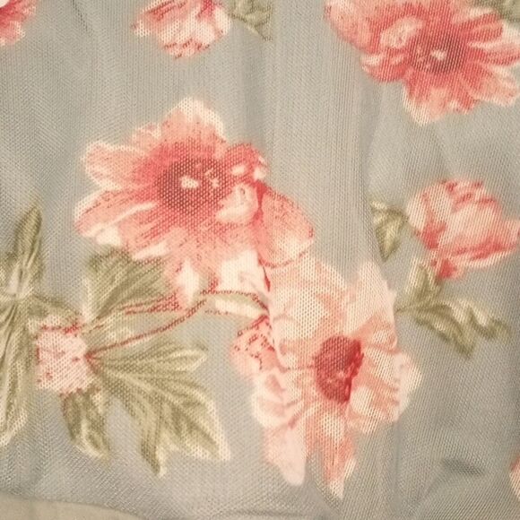 Seafoam Floral Spaghetti Stap Bodysuit!* - Picture 4 of 5